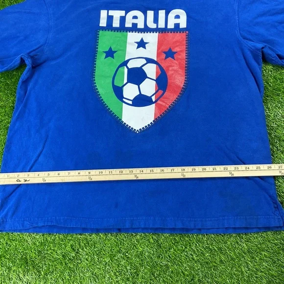 Gentleman Italian Short Sleeve Shirt Blue Size XL - futbol / Soccer — Italia #4 - Picture 8 of 13